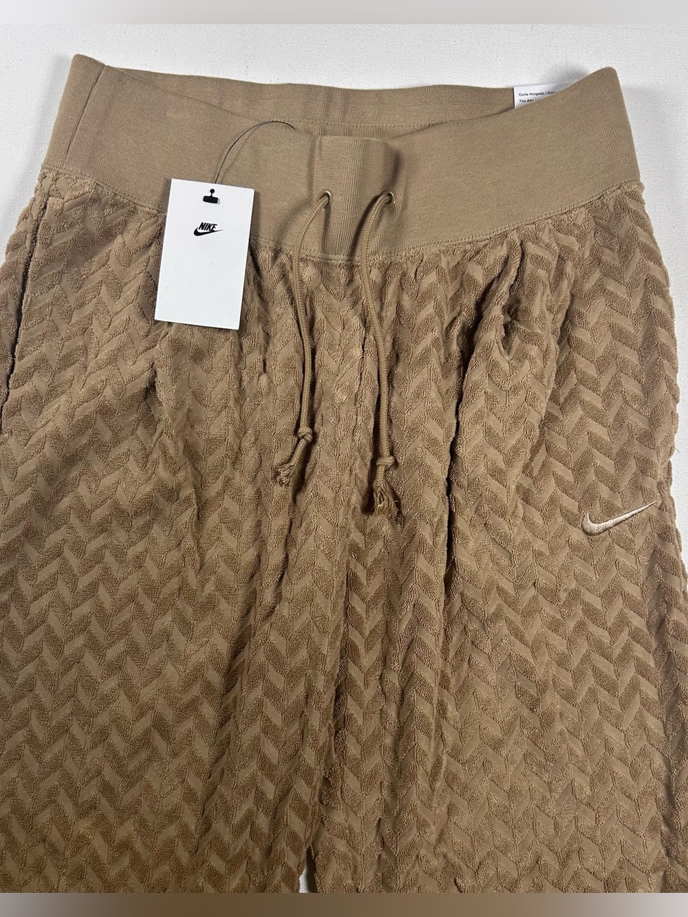 Nike Womens Medium Tan Everyday Modern High Rise Textured Joggers DR2178-258 NEW